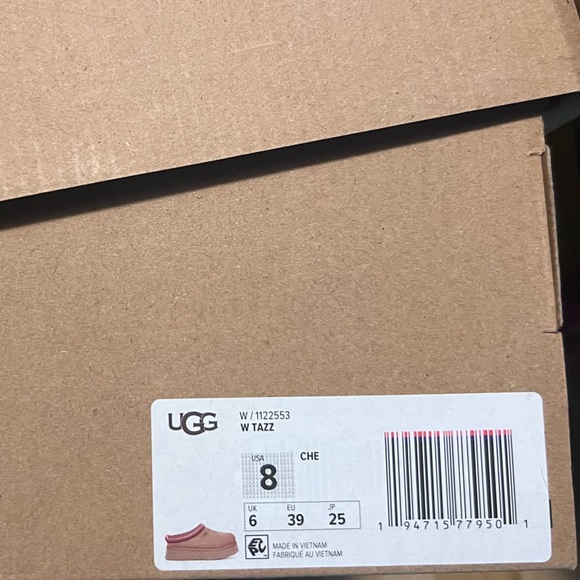 UGG Tazz Suede And Sheepskin Slippers, Chestnut, Size 8- NWT - Picture 8 of 13